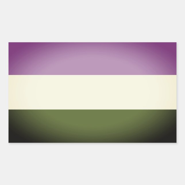 Adesivo Retangular Bandeira do Orgulho Queer (Frente)
