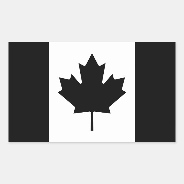Adesivo Retangular Bandeira do País Negro Canadá (Frente)