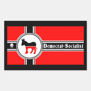 Adesivo Retangular Bandeira do Partido Socialista Democrata dos EUA