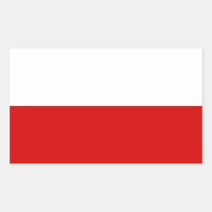 Adesivo Retangular Bandeira do Polônia