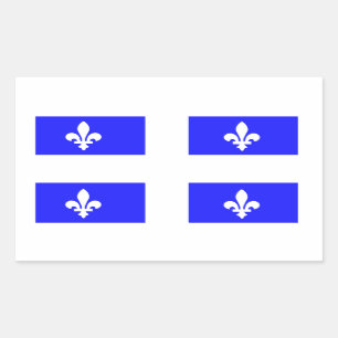 Adesivo Retangular Bandeira do Quebec