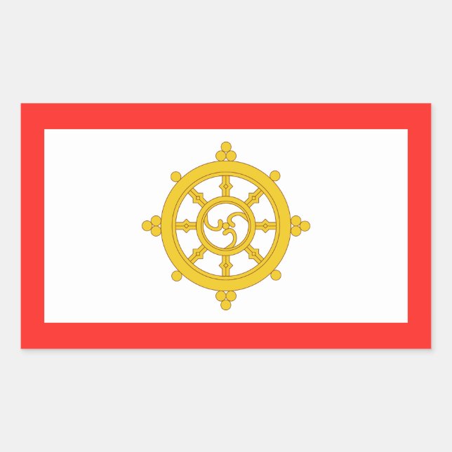 Adesivo Retangular Bandeira do Reino de Siquim (Frente)