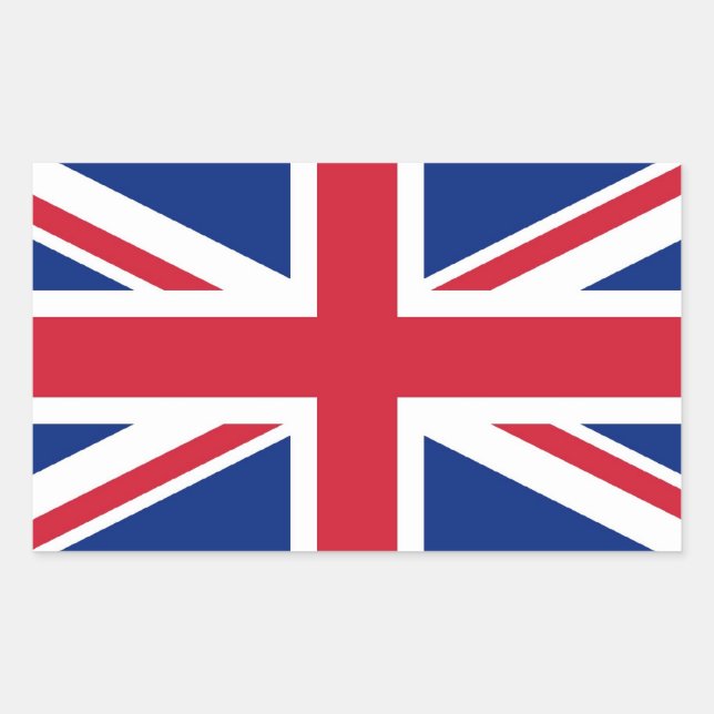 Adesivo Retangular bandeira do Reino Unido (Frente)