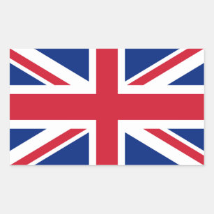 Adesivo Retangular Bandeira do Reino Unido - versão autêntica de