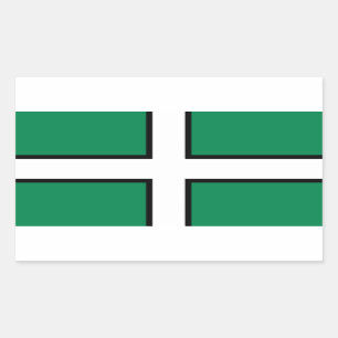 Adesivo Retangular Bandeira do St. Petroc/bandeira de Devon