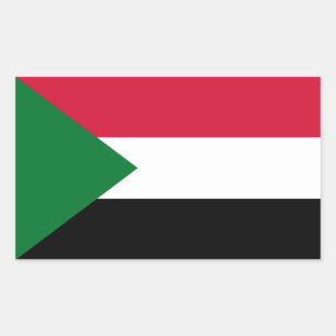 Adesivo Retangular Bandeira do Sudão
