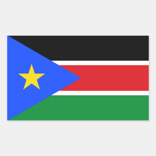 Adesivo Retangular Bandeira do Sudão do Sul