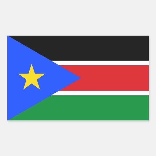 Adesivo Retangular Bandeira do Sudão do Sul (Frente)
