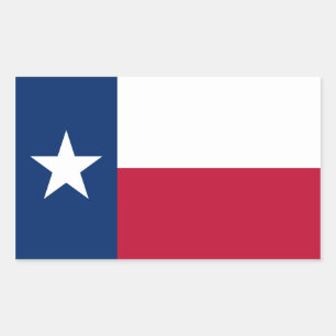 Adesivo Retangular Bandeira do Texas