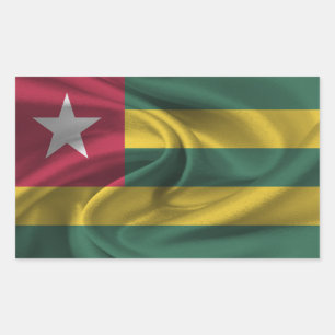 Adesivo Retangular Bandeira do Togo