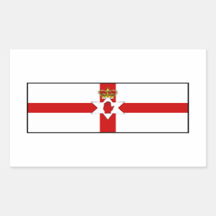 Adesivo Retangular Bandeira do Ulster Norte Irlanda
