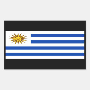 Adesivo Retangular Bandeira do Uruguai
