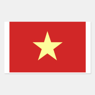 Adesivo Retangular Bandeira do Vietnã