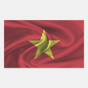 Adesivo Retangular Bandeira do Vietnã