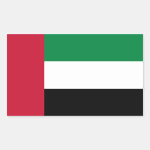 Adesivo Retangular Bandeira dos Emirados Árabes Unidos
