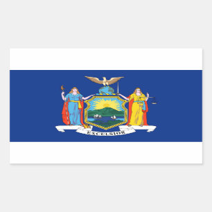 Adesivo Retangular Bandeira dos Estados de Nova Iorque