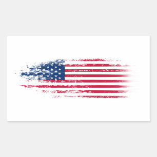 Adesivo Retangular bandeira dos Estados Unidos