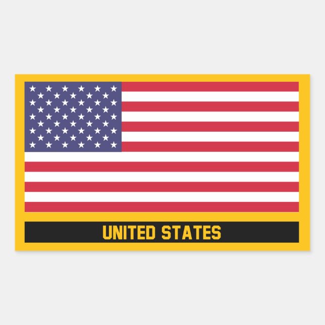 Adesivo Retangular Bandeira dos Estados Unidos (Frente)