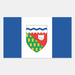 Adesivo Retangular Bandeira dos TERRITÓRIOS DO NOROESTE