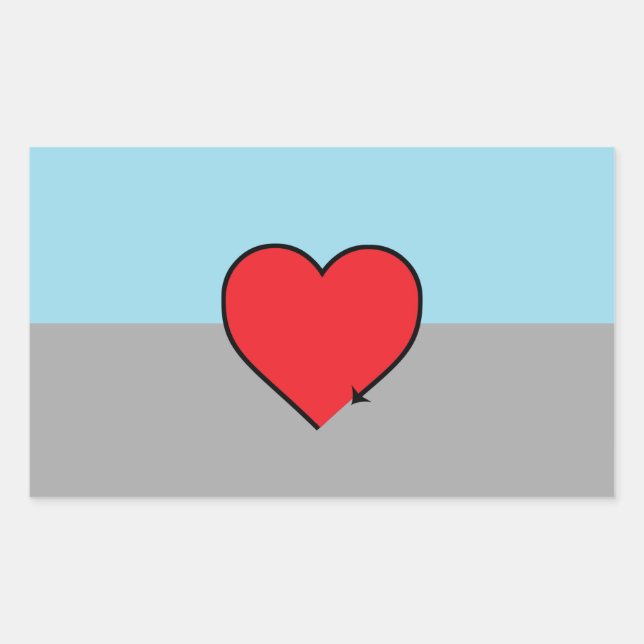 Adesivo Retangular Bandeira e Símbolo do Orgulho Autossexual (Frente)