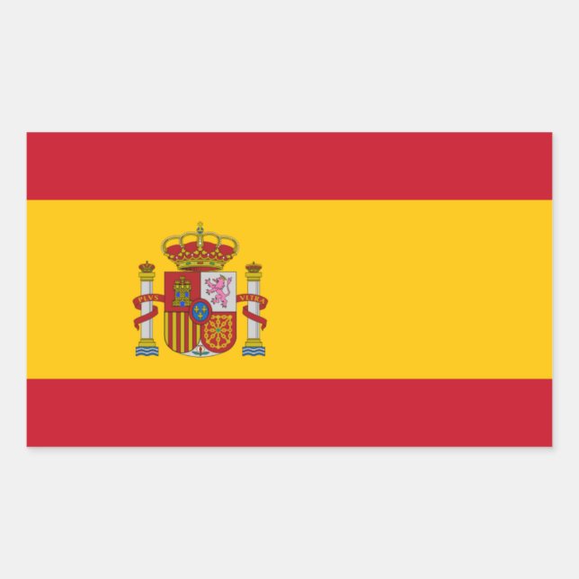 Adesivo Retangular Bandeira espanhola (Frente)
