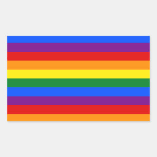 Adesivo Retangular Bandeira estranha do orgulho do transporte LGBTQ
