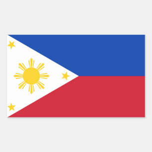 Adesivo Retangular Bandeira Filipinas