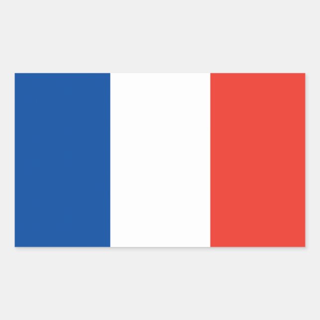 Adesivo Retangular Bandeira França (Frente)