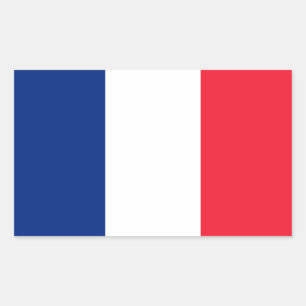 Adesivo Retangular Bandeira francesa