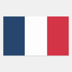Adesivo Retangular Bandeira francesa