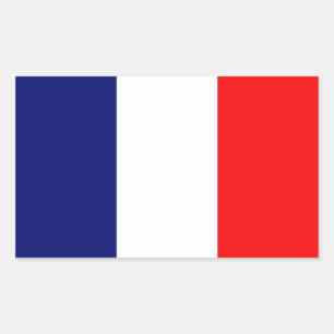 Adesivo Retangular Bandeira francesa