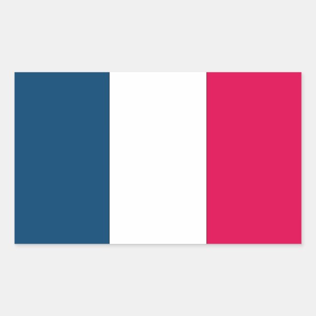 Adesivo Retangular Bandeira francesa (Frente)