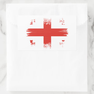 Adesivo Retangular Bandeira georgiana
