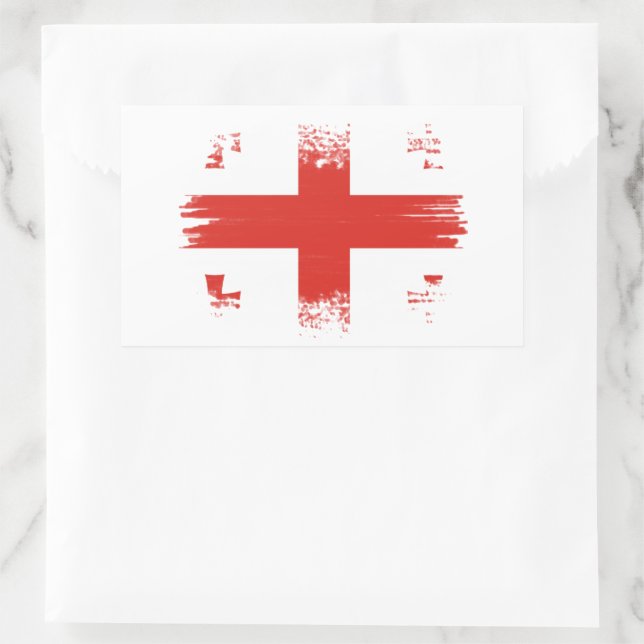 Adesivo Retangular Bandeira georgiana (Bolsa)
