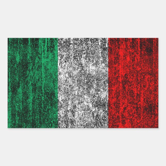 Adesivo Retangular bandeira italiana (Frente)