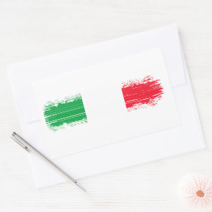 Adesivo Retangular Bandeira italiana