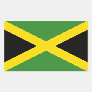 Adesivo Retangular Bandeira Jamaica/Jamaicano