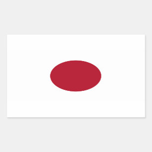 Adesivo Retangular Bandeira japonesa