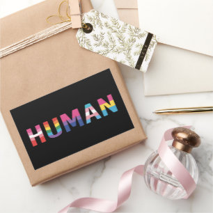 Adesivo Retangular Bandeira LGBT Humana Mês do Orgulho Gay Transgêner