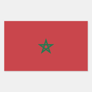 Adesivo Retangular Bandeira Marrocos