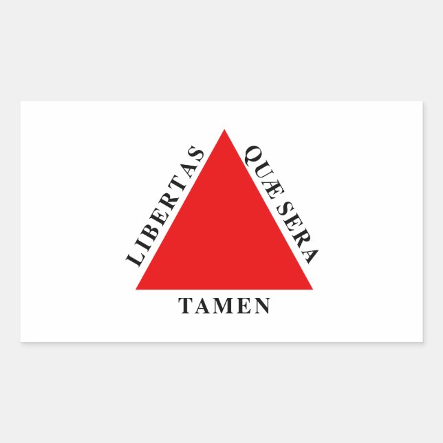 Adesivo Retangular Bandeira Minas Gerais Brasil (Frente)