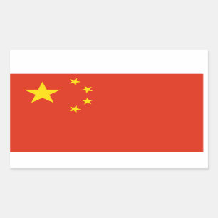 Adesivo Retangular Bandeira Nacional da China