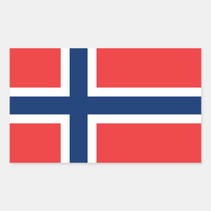 Adesivo Retangular Bandeira norueguesa
