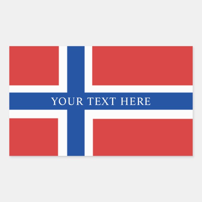 Adesivo Retangular Bandeira norueguesa (Frente)