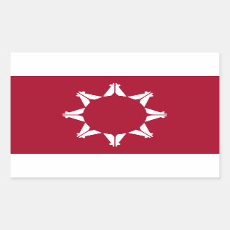 Adesivo Retangular Bandeira Oglala Lakota Sioux