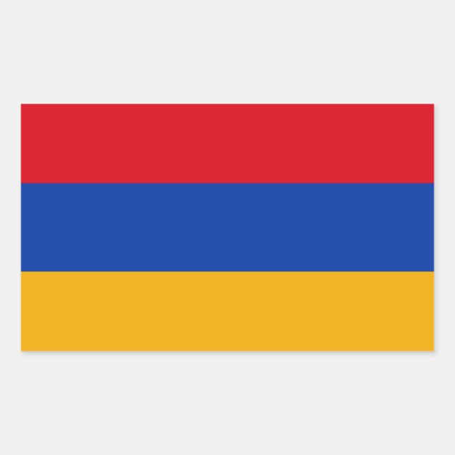 Adesivo Retangular Bandeira Patriótica Armênia (Frente)