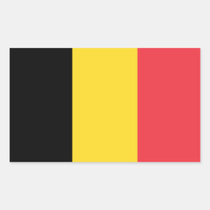 Adesivo Retangular Bandeira Patriótica Belga