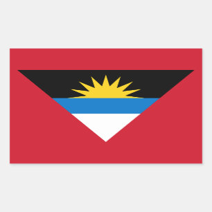 Adesivo Retangular Bandeira Patriótica de Antígua e Barbuda