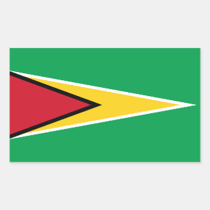 Adesivo Retangular Bandeira patriótica de Guyana