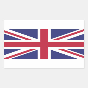 Adesivo Retangular Bandeira patriótica de Reino Unido